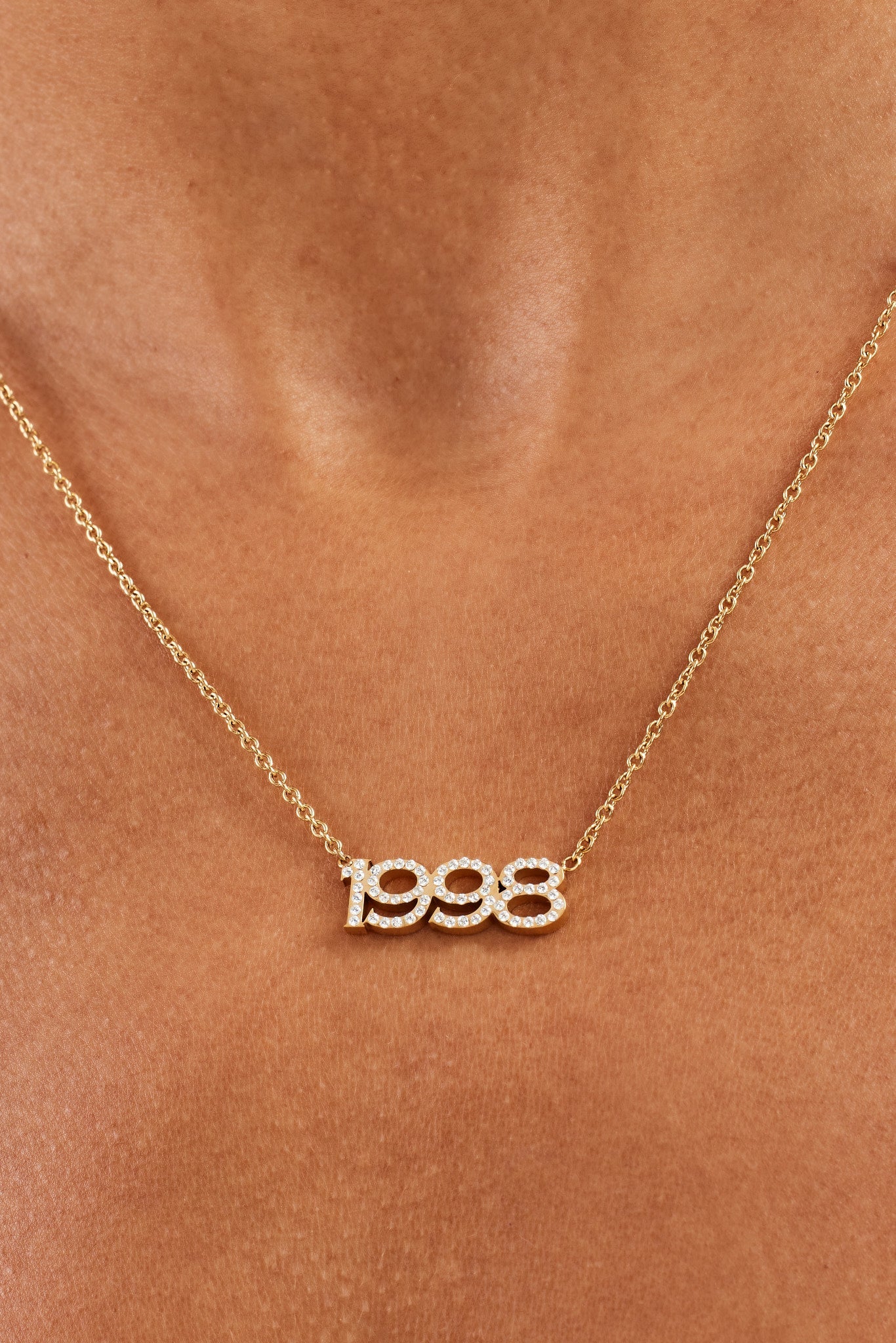 Iced Year Necklace - Gold